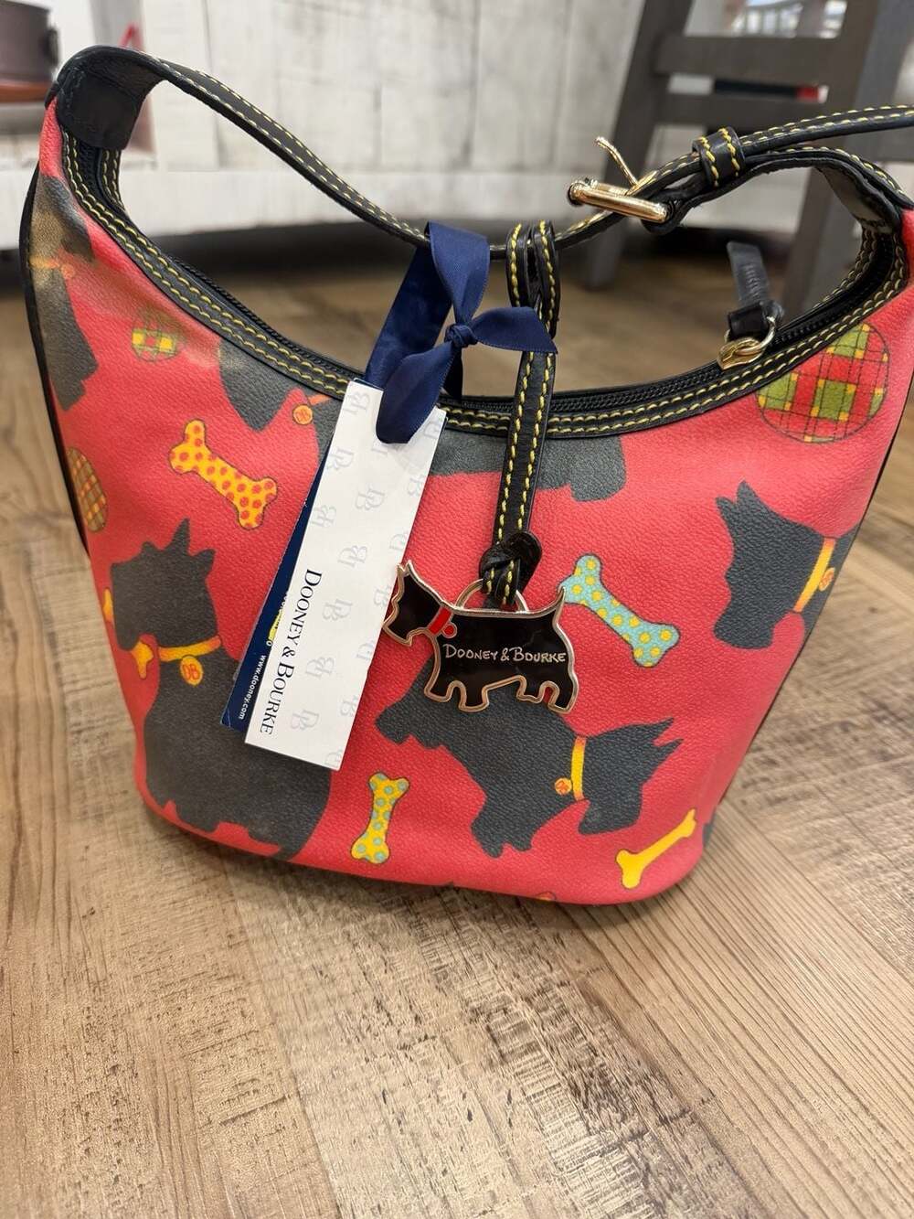 Dooney & Bourke New w Tags Scottie Dog Print Hand Bag Vintage Y2K SEE PHOTOS